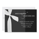 Black & White Polka Dot Ribbon Personalized Invitations