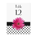 Black & White Polka Dot Table Card