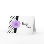 Black & White Polka Dot Thank You Card