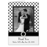 Black & White Polka Dot Thank You Card