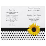 Black & White Polka Dot Wedding Program flyers