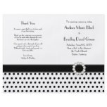Black & White Polka Dot Wedding Program Flyer