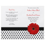 Black & White Polka Dot Wedding Program