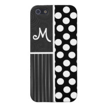 Black & White Polka Dots Covers For iPhone 5