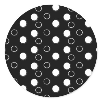 Black & White Polka Dots Stickers by mrssocolov2