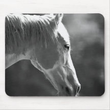 Black & White Pop Art Horse Mouse Pads