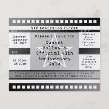 Black/White Printed Star Ticket Flyer