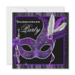 Black White Purple Masquerade Party