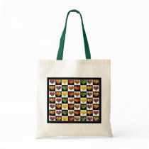 Black & White Rainbow Hearts Bag