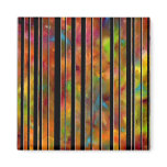 Black & White Rainbow Lines Magnet