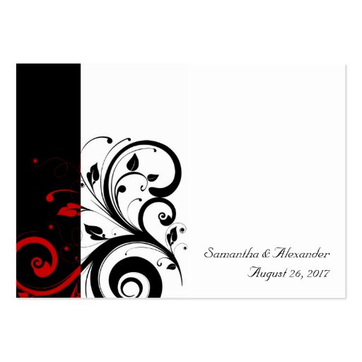 Collections Of Black And White Reverse Swirl Business Cards