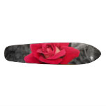 Black White Red Rose Skateboard
