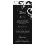 Black + White Reverse Swirl Wedding Menu