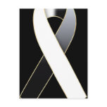 Black & White Ribbon Awareness Postcards