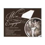 BLACK & WHITE RING | ENGAGEMENT DINNER INVITATION postcards