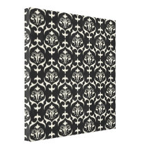 BLACK WHITE SCROLL SWIRL PATTERNS BACKGROUNDS WALL CANVAS PRINT
