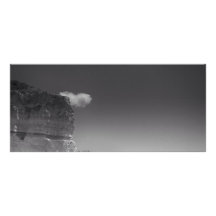 Black & White Sea Against Rocks Portugal Personalized Rack Card