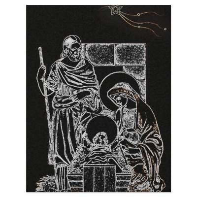 black white silver nativity full color flyer by BlayzeInk