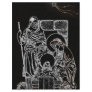 black white silver nativity full color flyer