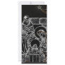 black white silver nativity invitation tall