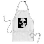 Black & White Skull aprons