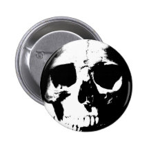 Black & White Skull Buttons