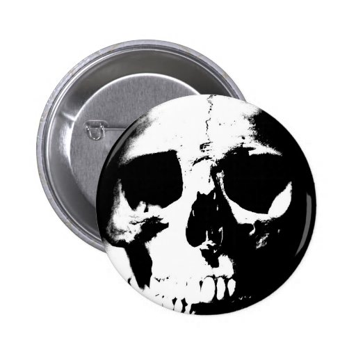 Black & White Skull Buttons