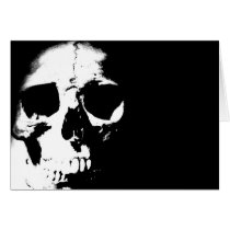 Black & White Skull Card