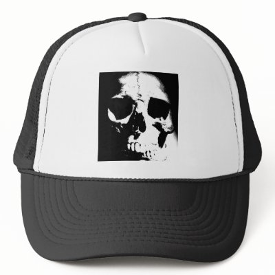 Black & White Skull Mesh Hats by made_in_atlantis