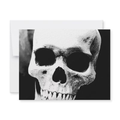 Black & White Skull Custom Announcements by made_in_atlantis