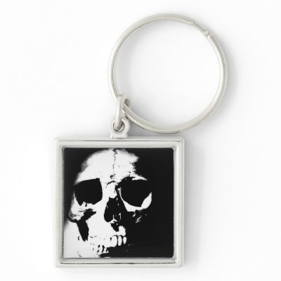 Black & White Skull Keychains by made_in_atlantis