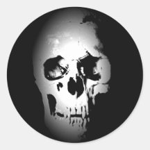 Black & White Skull Stickers