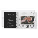 Black & White Snowflake Wonderland Photo Greeting Card