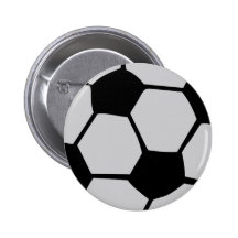 black white soccer ball button
