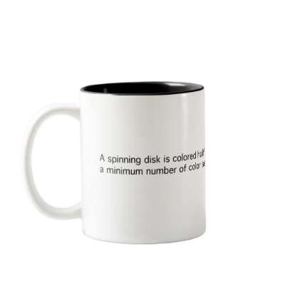 Black/White Spinning Disc Mugs by puzzledgear