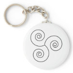 Black/White Spiral of Life Key Chains