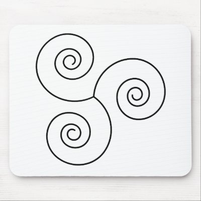 Black/White Spiral of Life Mouse Pad by triplegoddess