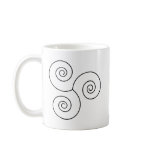 Black/White Spiral of Life Mugs