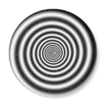 Black & White Spiral Optical Illusion Refrigerator Magnets