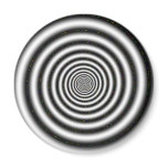 Black & White Spiral Optical Illusion magnets