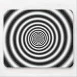 Black & White Spiral Optical Illusion mousepads