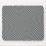 Black & White Spiral Swirl Optical Illusion mousepads