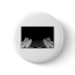 Black & White Spooky Glass Chess Board Game Pins