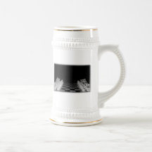 Black & White Spooky Glass Chess Board Game Coffee Mugs
