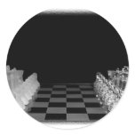 Black & White Spooky Glass Chess Board Game Stickers