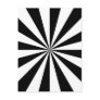 Black & White Star Burst Postcard