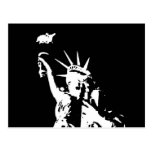 Black & White Statue of Liberty Silhouette Post Cards