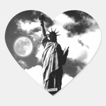 Black & White Statue of Liberty Sticker