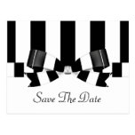 Black & White Striped Wedding Classic Post Cards