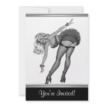 Black & White Style Pin-Up Girl 19 Announcements